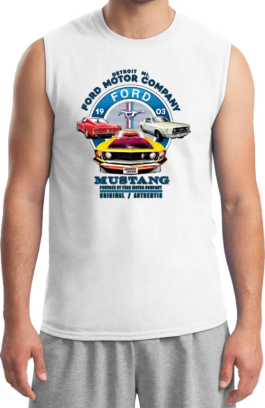 Big Discounts Ford Mustang Vintage Collage Muscle Shirt