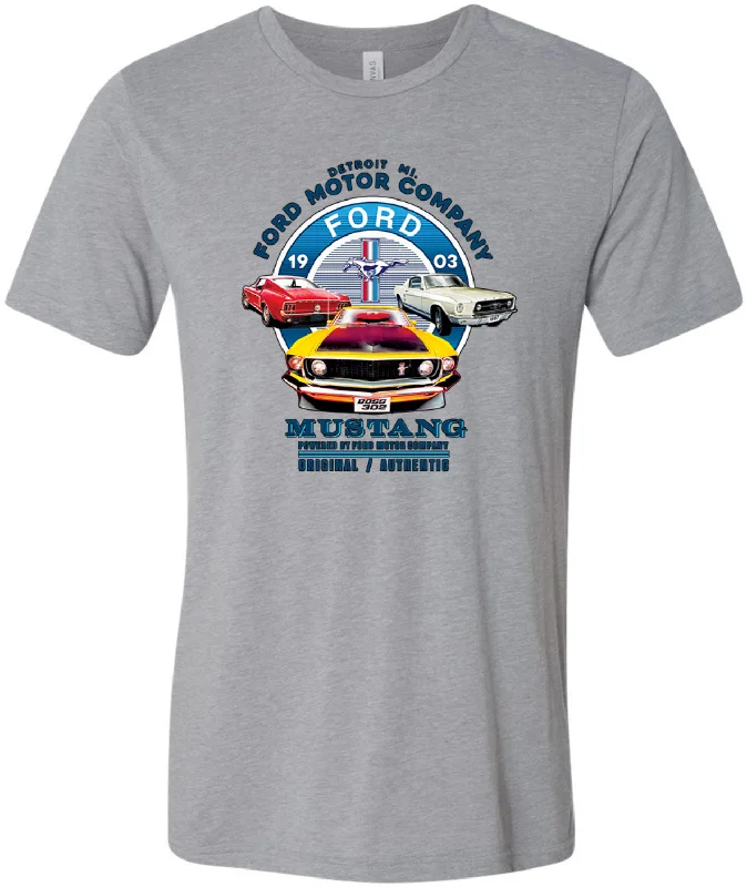 Price Drop Ford Mustang Vintage Collage Tri Blend Shirt