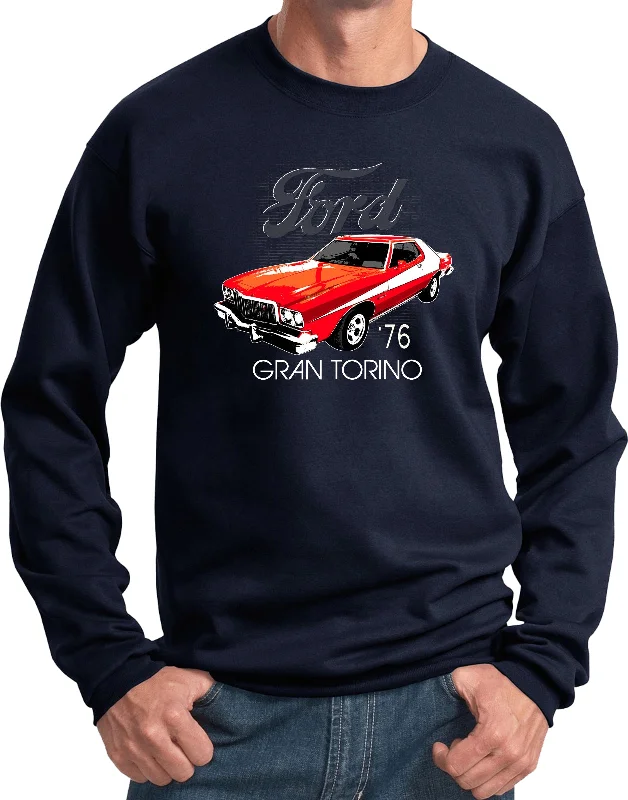 Overstock Ford Sweatshirt 1976 Red Gran Torino