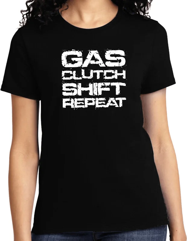 Sneak Peek Sale Gas Clutch Shift Repeat Test Ladies Shirt