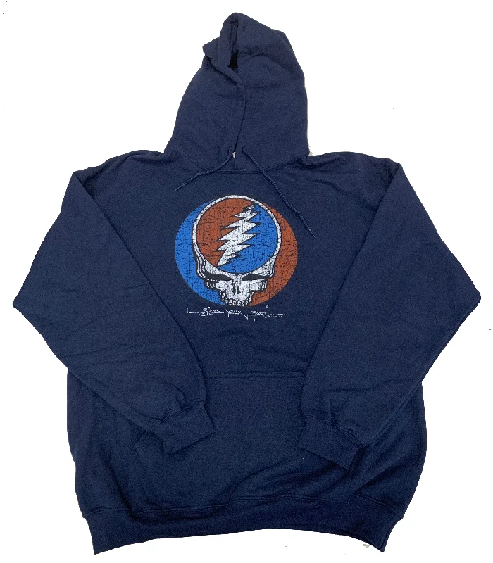 Season Finale Sale Grateful Dead Hoodie Distress Your Face Navy Hoody