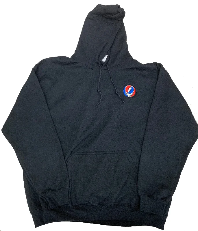 Can't Miss Grateful Dead Hoodie SYF Stealie Pocket Print Black Hoody