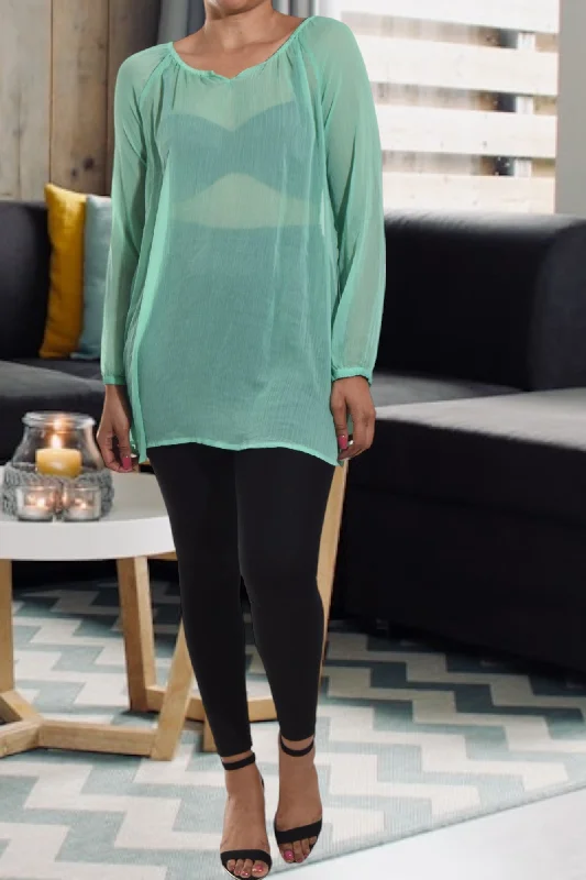 Deal Dash Green Long Sleeve Top