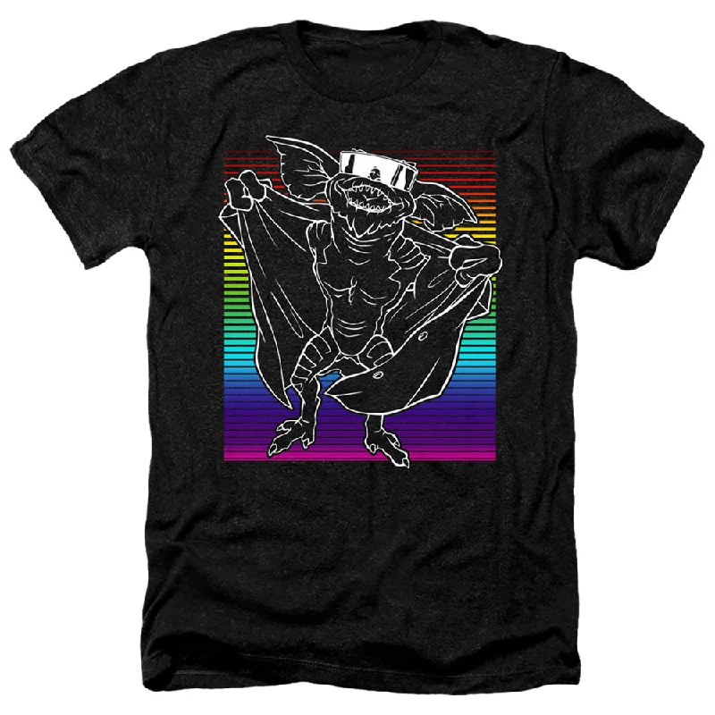 Price Meltdown Gremlins 2 Heather T-Shirt Flasher Neon Rainbow Black Tee