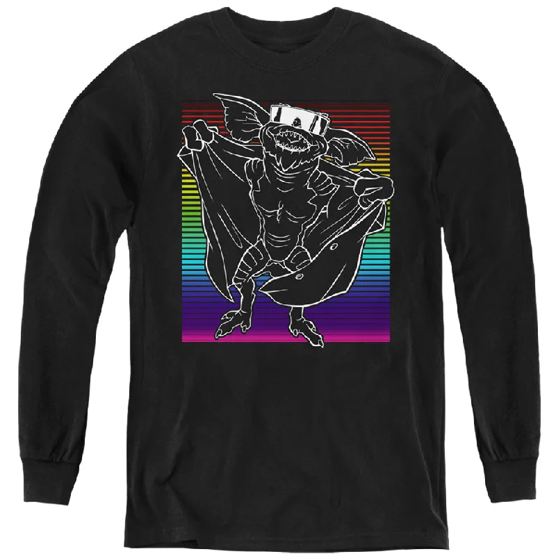 Price Drop Alert Gremlins 2 Kids Long Sleeve Shirt Flasher Neon Rainbow Black Tee