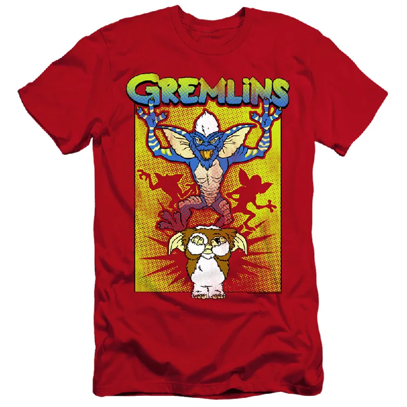 Lowest Prices Gremlins 2 Premium Canvas T-Shirt Gizmo's Afraid Red Tee