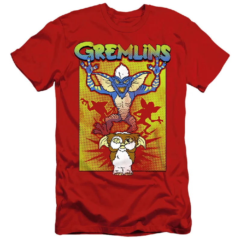 Flash Deals Gremlins 2 Slim Fit T-Shirt Gizmo's Afraid Red Tee