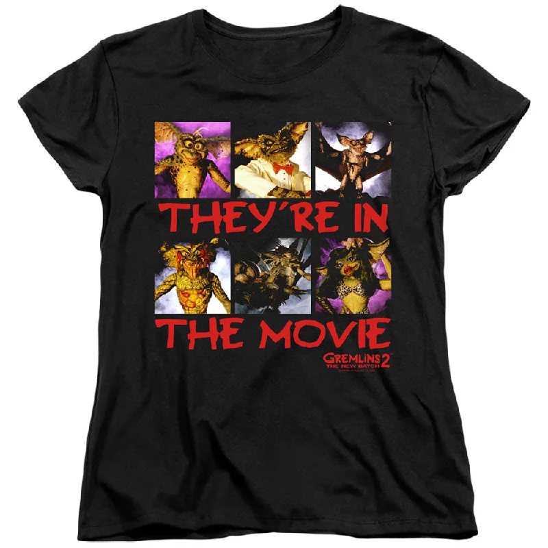 Crazy Savings Gremlins 2 Womens T-Shirt They're in the Movie Black Tee