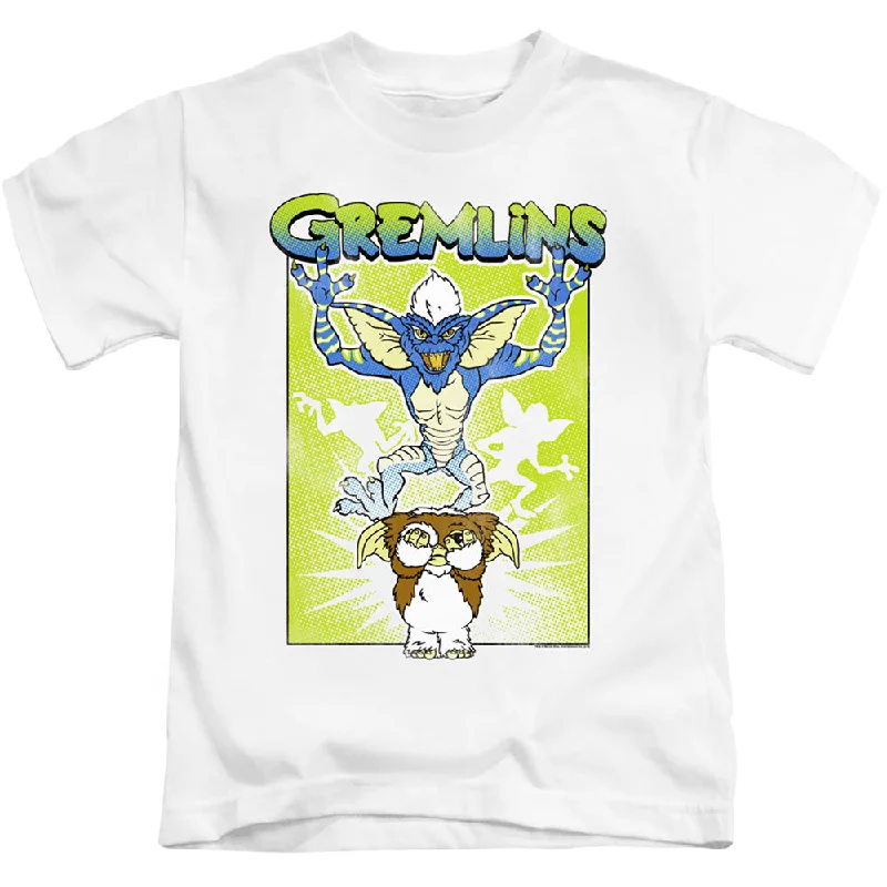 Bonus Savings Gremlins Boys T-Shirt Scared Gizmo White Tee
