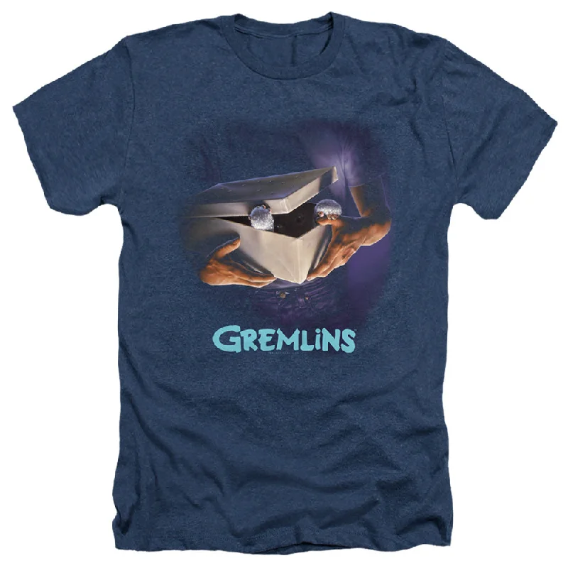 Best Bargains Gremlins Heather T-Shirt Movie Poster Navy Tee