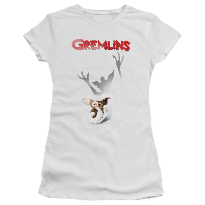 Act Fast Gremlins Juniors T-Shirt Shadow Poster White Tee