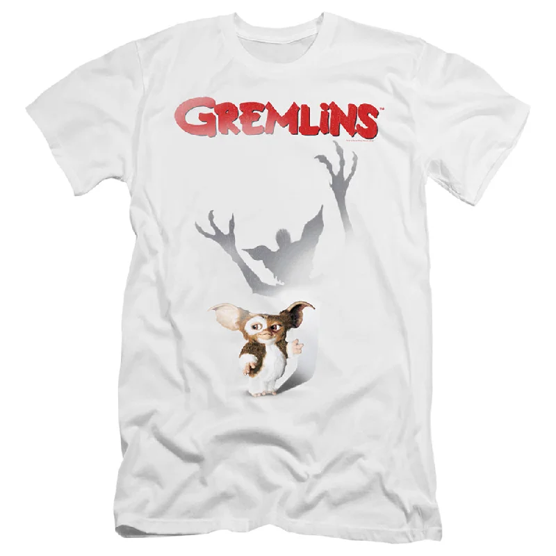 Fantastic Offers Gremlins Slim Fit T-Shirt Shadow Poster White Tee