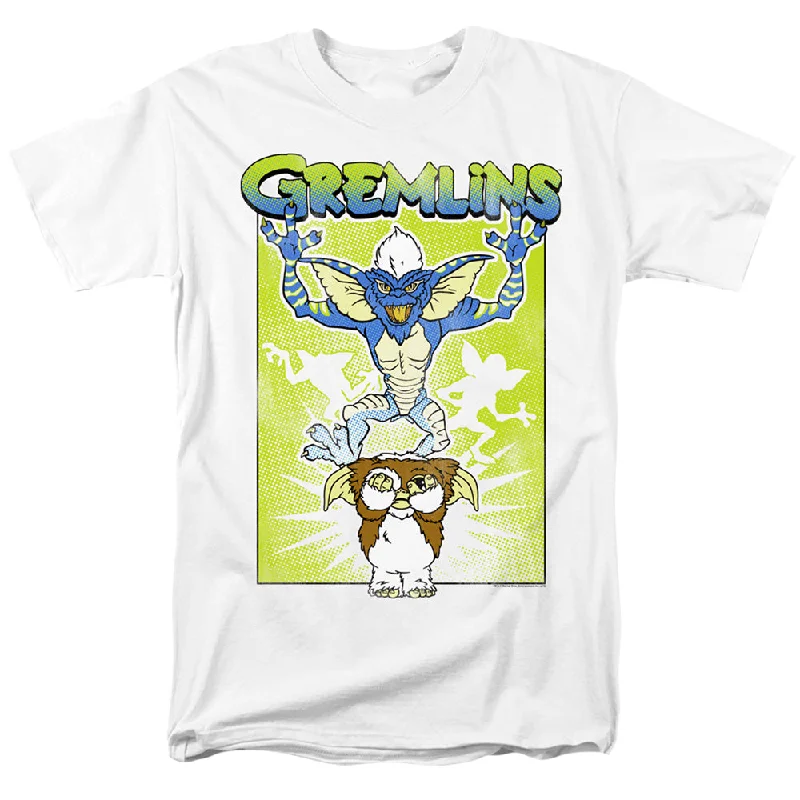 Act Fast Gremlins T-Shirt Scared Gizmo White Tee