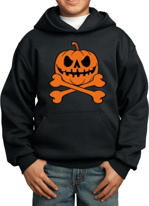 Online Exclusive Halloween Pumpkin Skeleton Youth Kids Hoodie