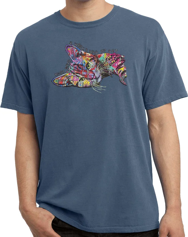 Unbeatable Prices I Wish I Was My Sleepy Cat Pigment Dyed T-shirt