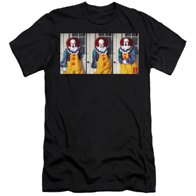 Deal of the Day IT Movie Slim Fit T-Shirt Pennywise Photos Collage Black Tee