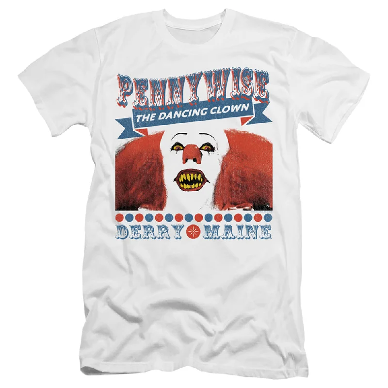 Limited Edition IT Movie Slim Fit T-Shirt Pennywise The Dancing Clown White Tee