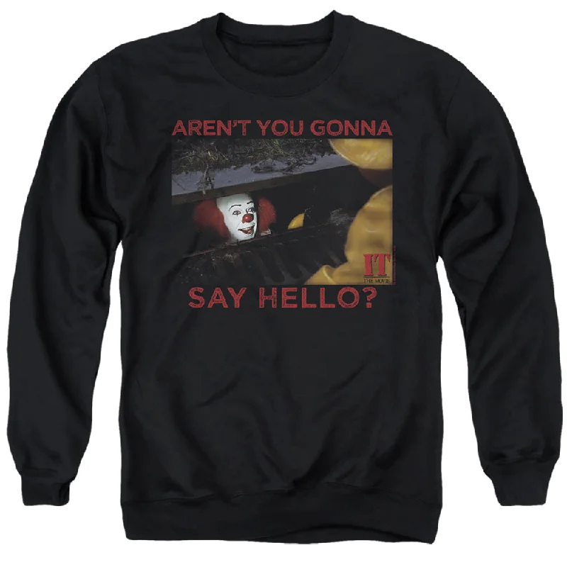Time-Limited Offer IT Movie Sweatshirt Say Hello Black Pullover