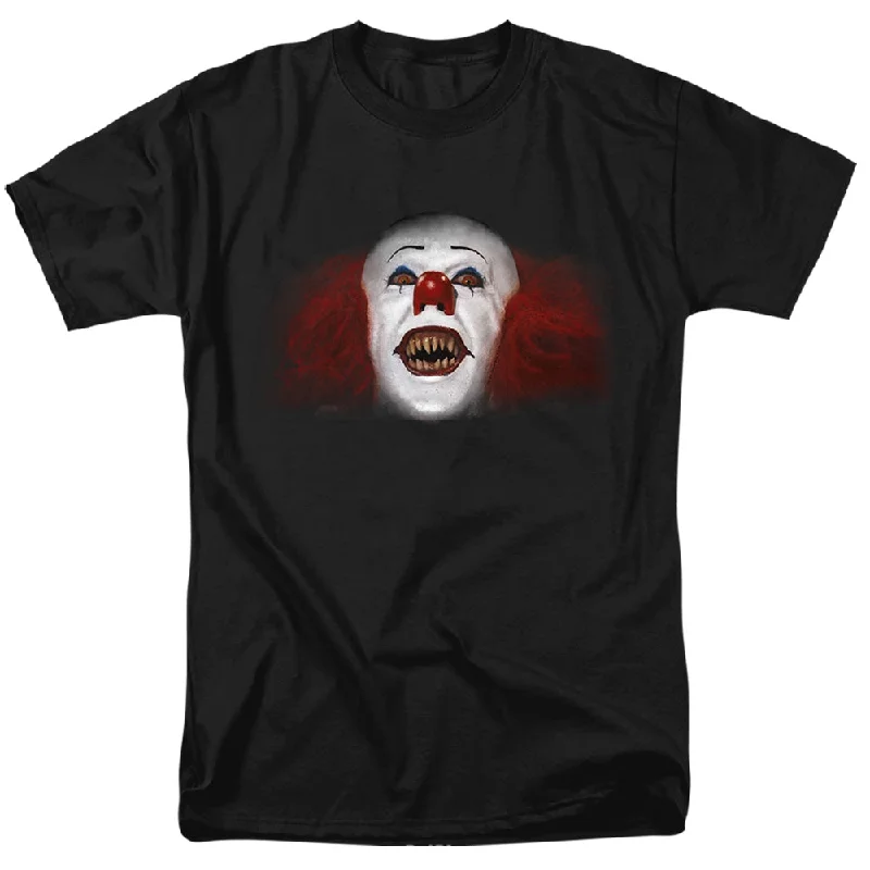 Blowout Sale IT Movie T-Shirt Pennywise Fangs Photo Black Tee