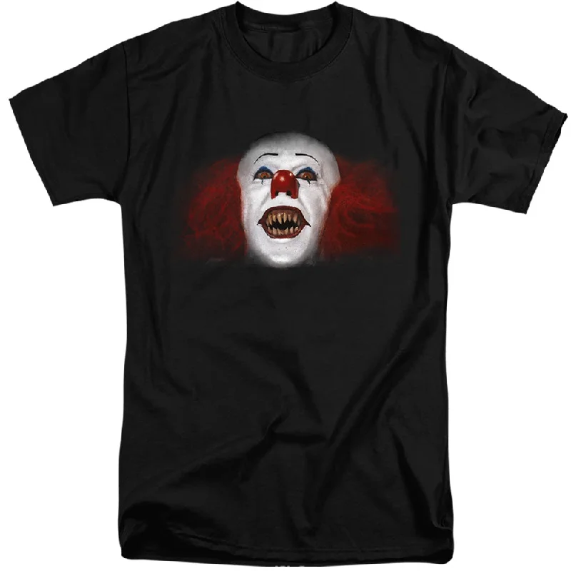 Special Buy IT Movie Tall T-Shirt Pennywise Fangs Photo Black Tee