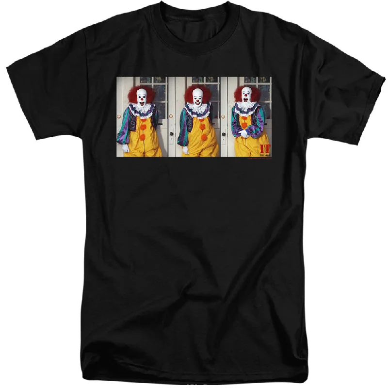 Today Only IT Movie Tall T-Shirt Pennywise Photos Collage Black Tee