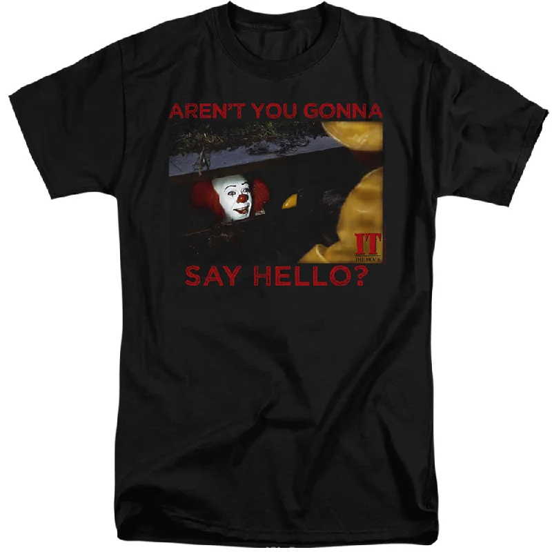 Today’s Deal IT Movie Tall T-Shirt Say Hello Black Tee