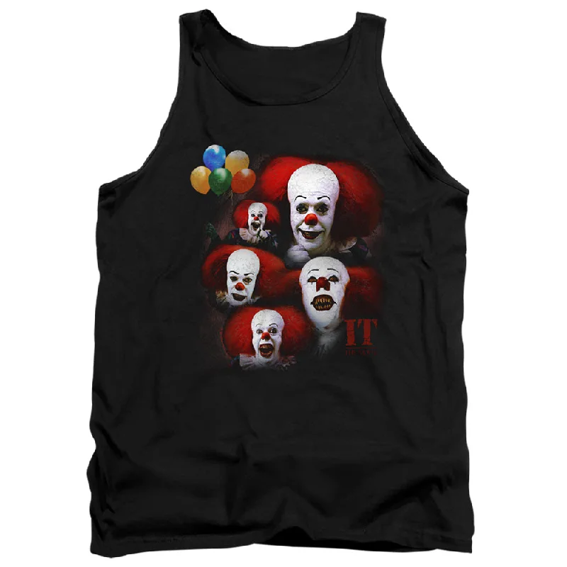 Early Bird Discount IT Movie Tanktop Pennywise Faces Black Tank