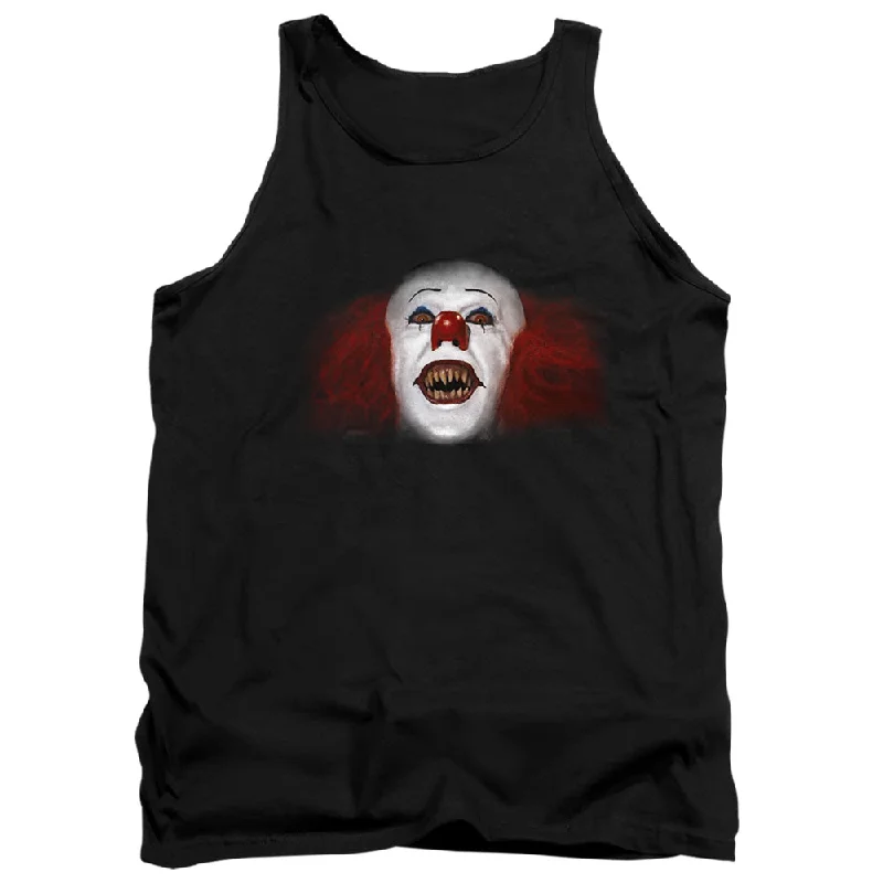 Deal Frenzy IT Movie Tanktop Pennywise Fangs Photo Black Tank