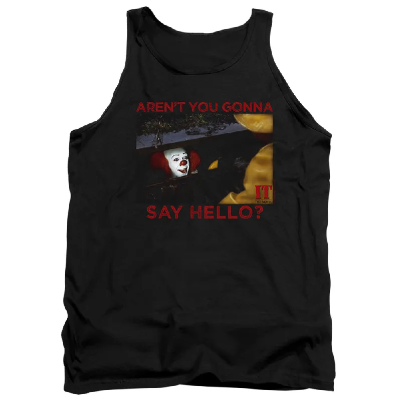 Year-End Clearance IT Movie Tanktop Say Hello Black Tank