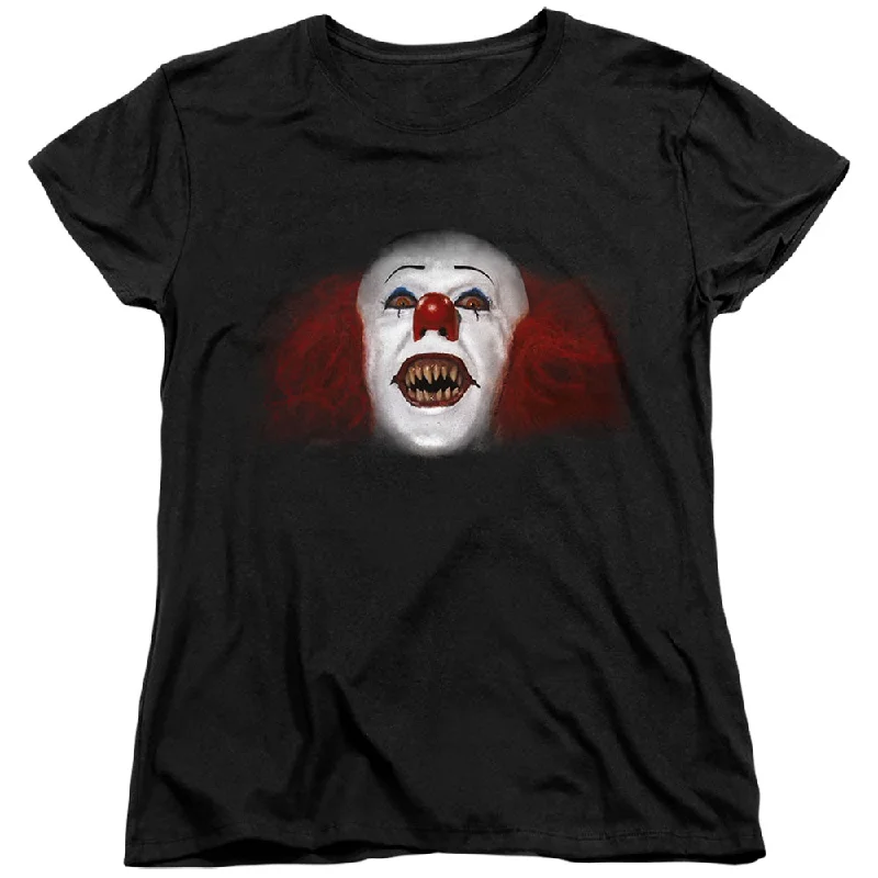 Price Blitz IT Movie Womens T-Shirt Pennywise Fangs Photo Black Tee
