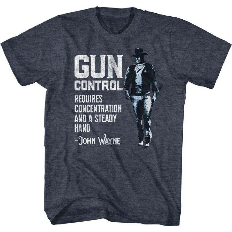 Exclusive Access John Wayne Gun Control Men's T-shirt - Charcoal Gray