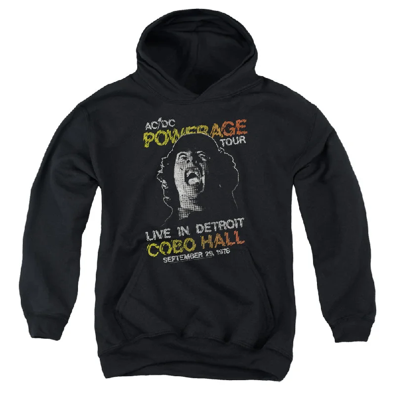 Inventory Reduction Kids AC/DC Hoodie 1976 Powerage Tour Live in Detroit Youth Hoodie