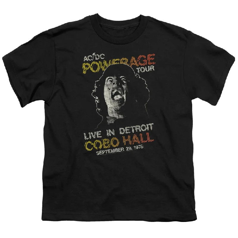 Price Blitz Kids AC/DC T-Shirt 1976 Powerage Tour Live in Detroit Youth T-shirt