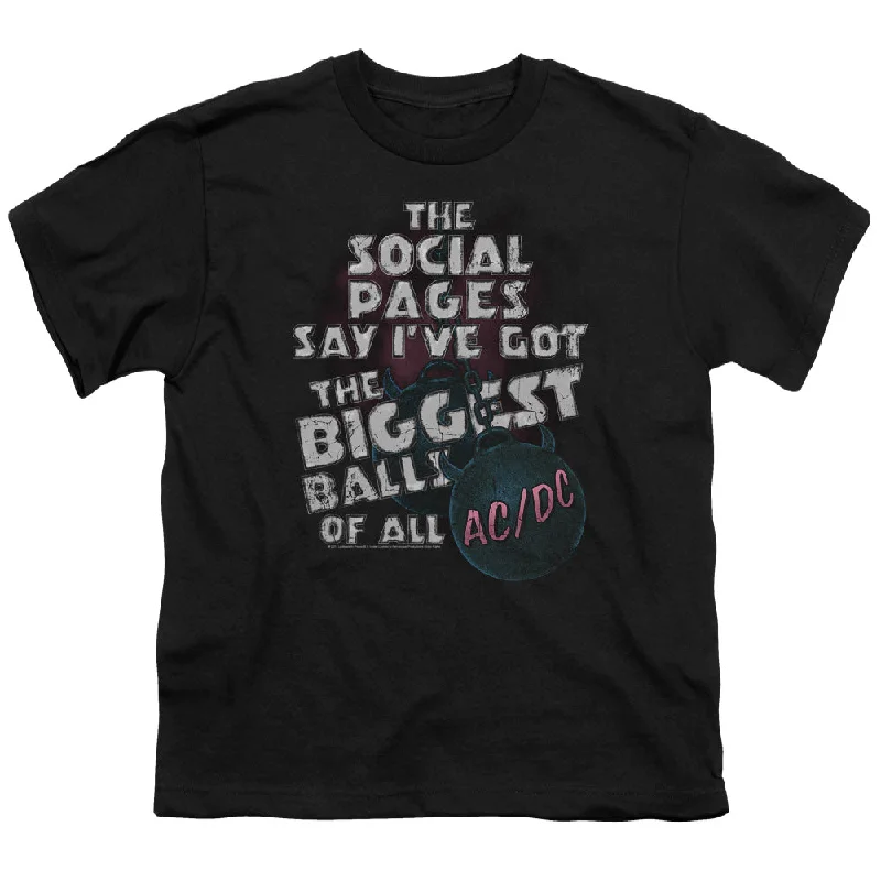 Midnight Madness Kids AC/DC T-Shirt Big Balls Song Lyrics Youth T-shirt