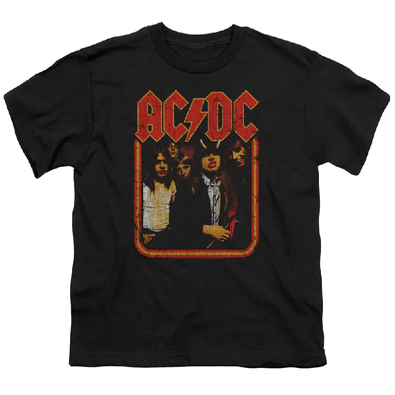 Online Specials Kids AC/DC T-Shirt Distressed Group Photo Youth T-shirt