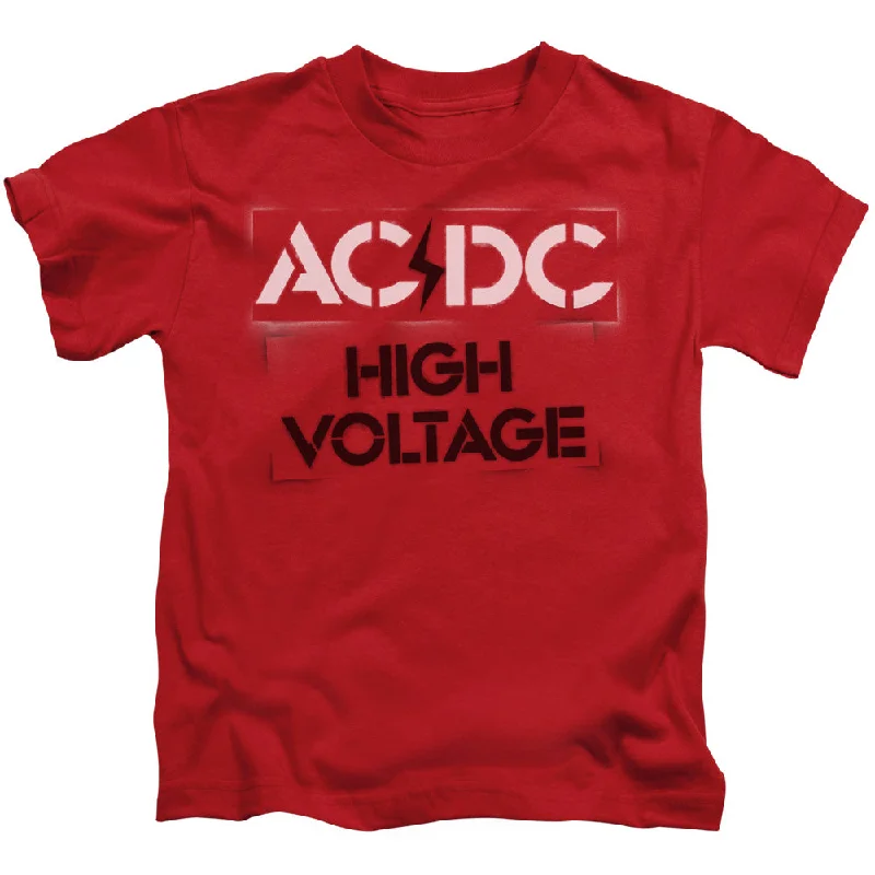Fantastic Offers Kids AC/DC T-Shirt High Voltage Stencil Tee Shirt