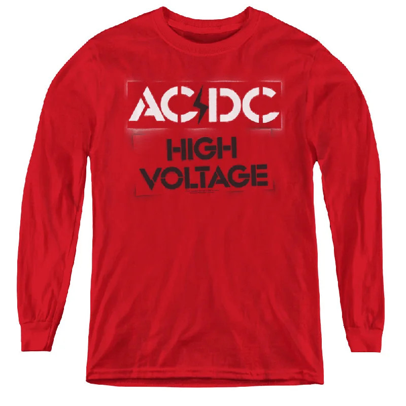 Crazy Deals Kids AC/DC T-Shirt High Voltage Youth Long Sleeve Shirt