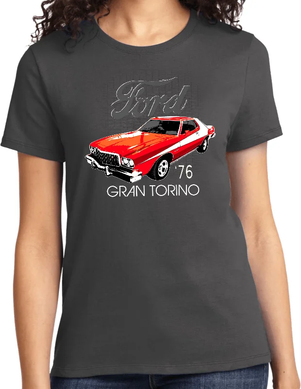 Price Reduction Ladies Ford T-shirt 1976 Red Gran Torino