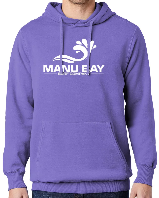 Exclusive Offers Manu Bay Surf Company Logo Beach-Washed Hoodie Sweatshirt