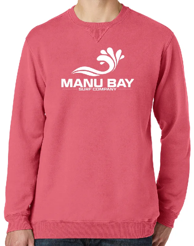 Fantastic Deals Manu Bay Surf Company Logo Unisex V-Notch Sweatshirt