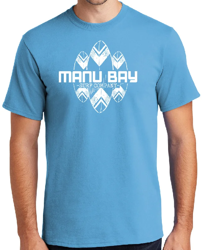 Best Deals Manu Bay Surf Company Surfboards Tee Shirt - Men's Regular, Big and Tall Sizes