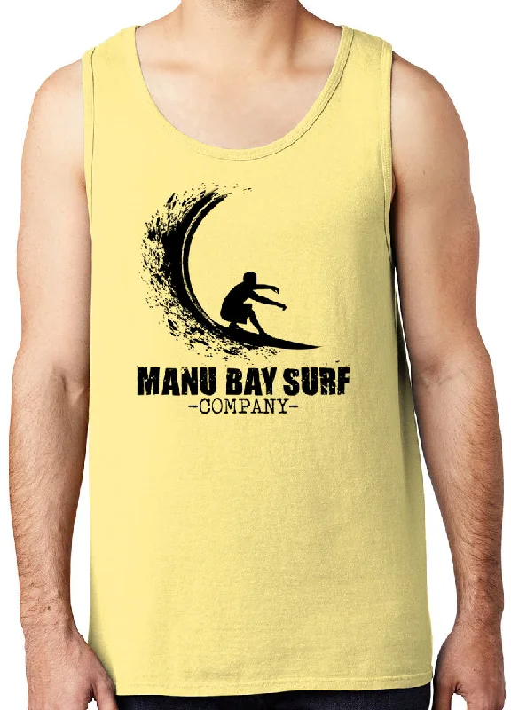 Crazy Deals Manu Bay Surf Company WAVE 100% Cotton Heavyweight Pastel Tank Top