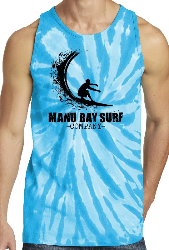Daily Deals Manu Bay Surf Company WAVE 100% Cotton Tie Dye Tank Top