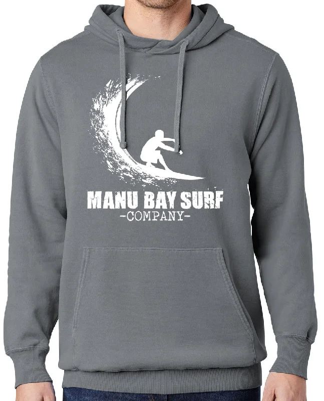 Deal Dash Manu Bay Surf Company WAVE Beach-Washed Hoodie Sweatshirt