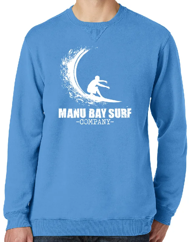 Deep Discounts Manu Bay Surf Company WAVE Unisex V-Notch Sweatshirt
