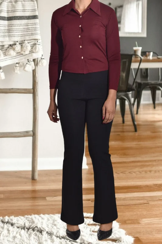 Crazy Deals Maroon Crop Shirt