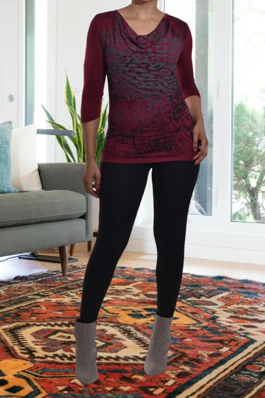 Early Bird Discount Maroon Printed Top