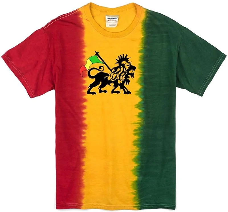 Seasonal Clearance Men's Rasta Lion Tie Dye T-shirt