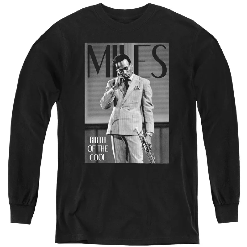 Deep Discounts Miles Davis Kids Long Sleeve Shirt Birth of the Cool Black Tee