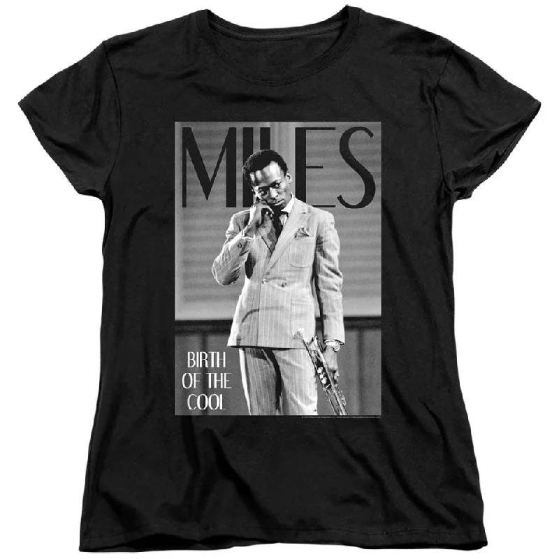 Extra Savings Miles Davis Womens T-Shirt Birth of the Cool Black Tee